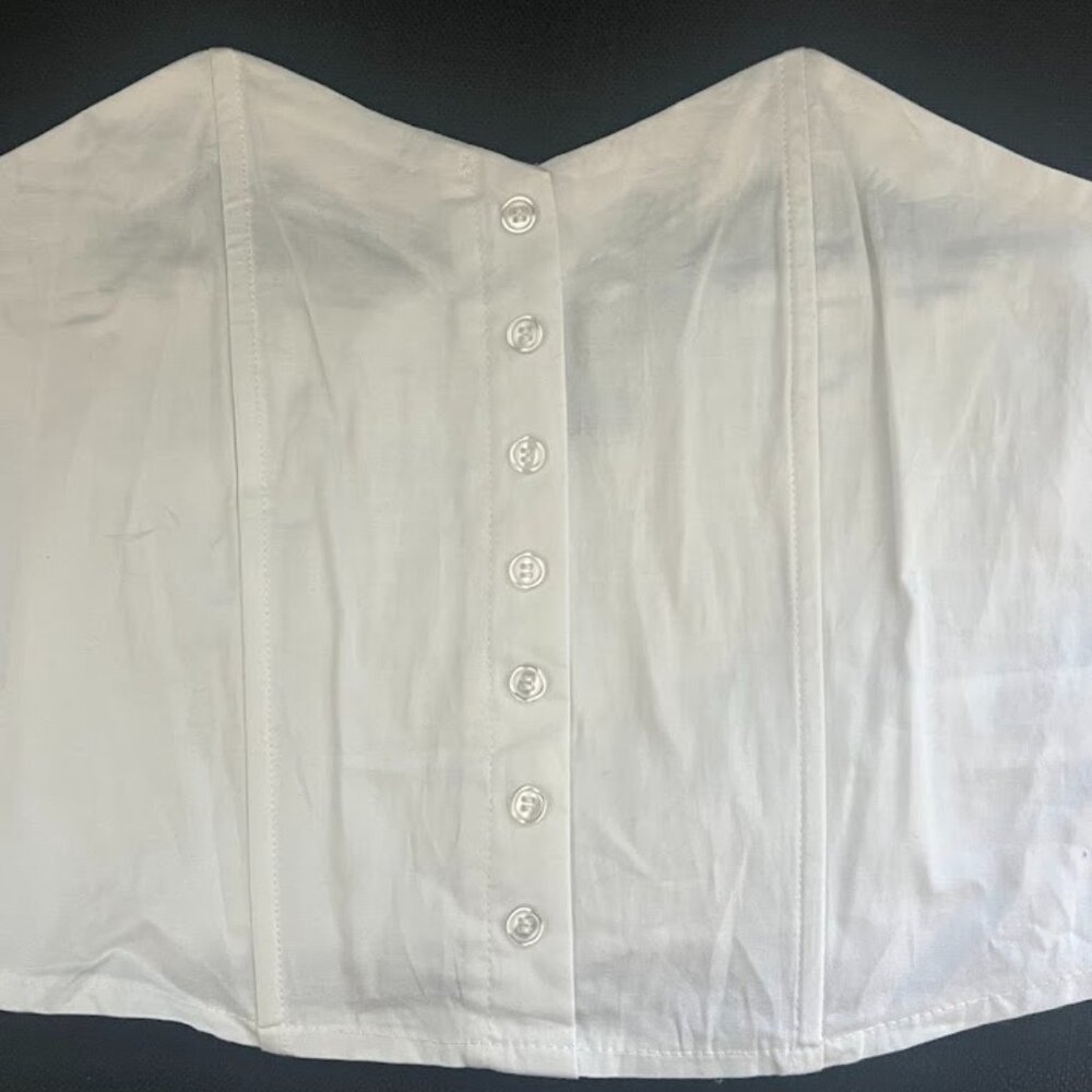 Sincerely Jules White Crop Corset Bustier Sleeveless Top Size Medium